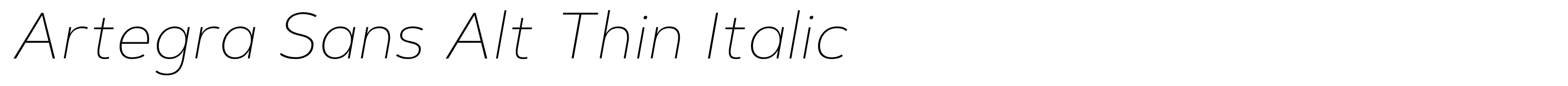 Artegra Sans Alt Thin Italic